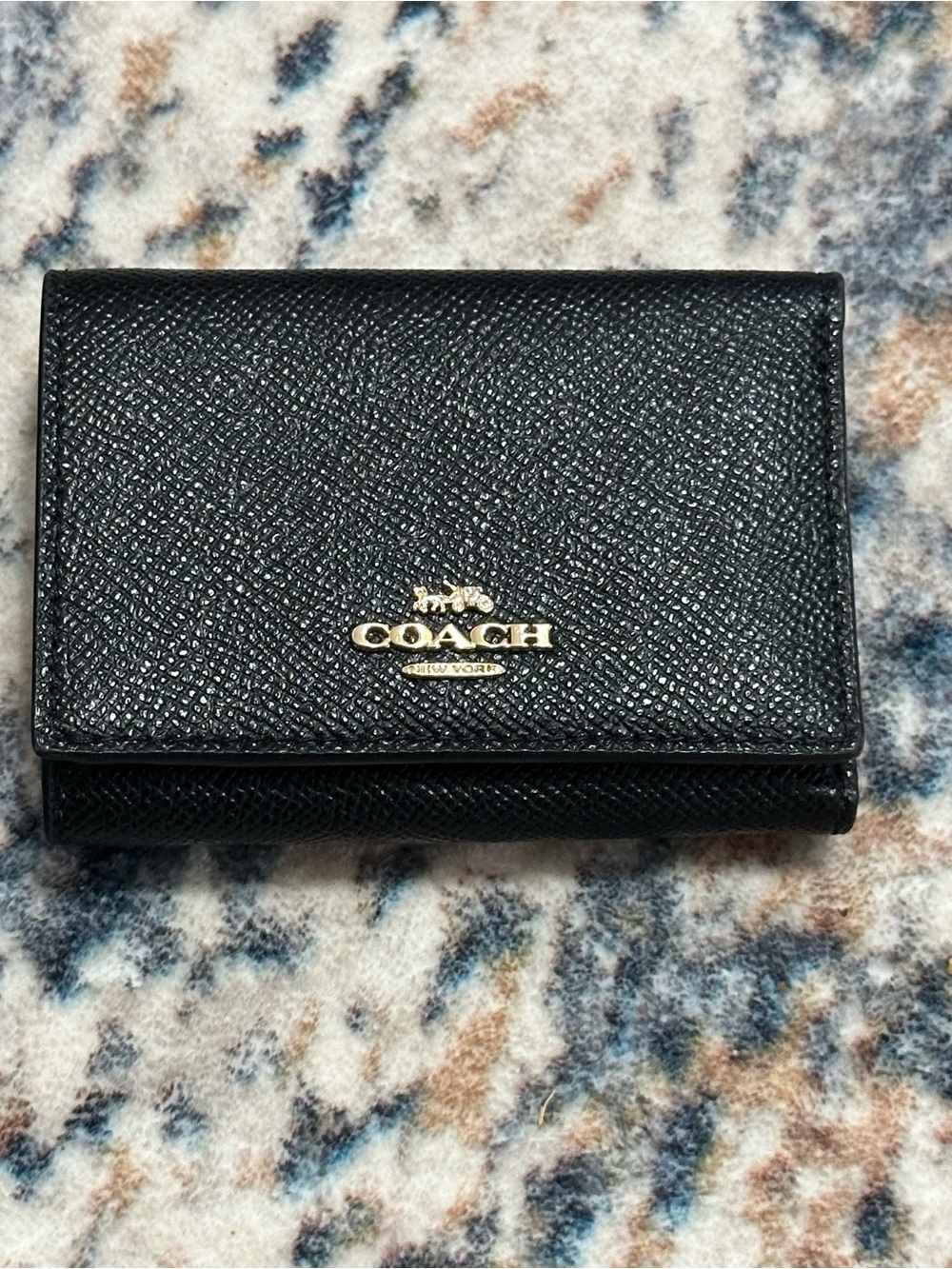 Coach Black Trifold Wallet